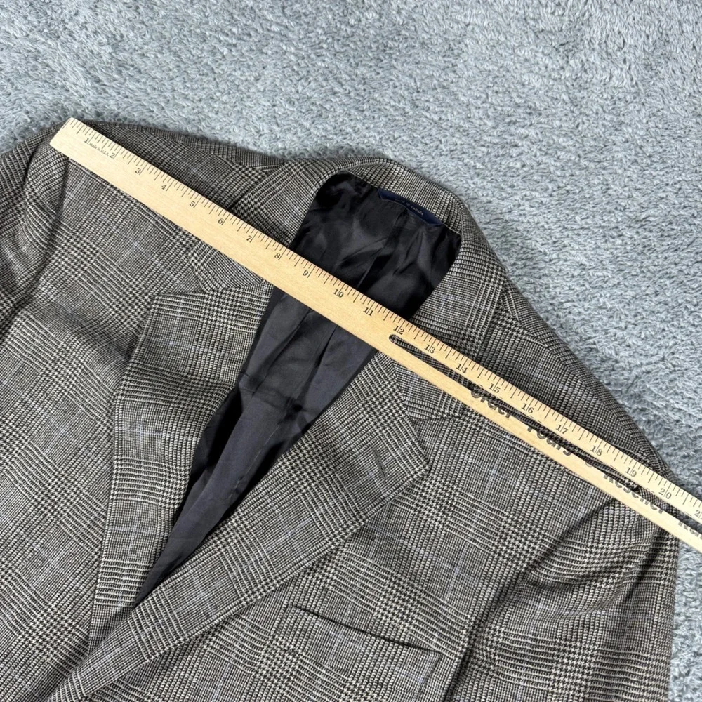Loro Piana Brooks Brothers Sport Coat Blazer Jacket Men 46L Glen Check‎ Madison